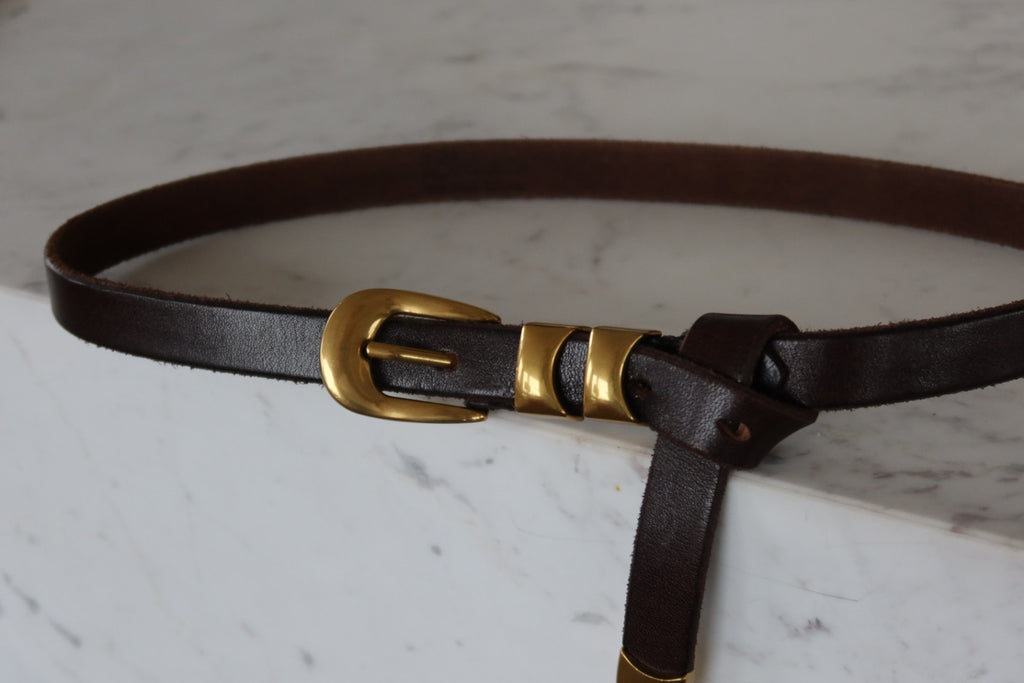 Versatile Double Loop Belt - Rich Chocolate