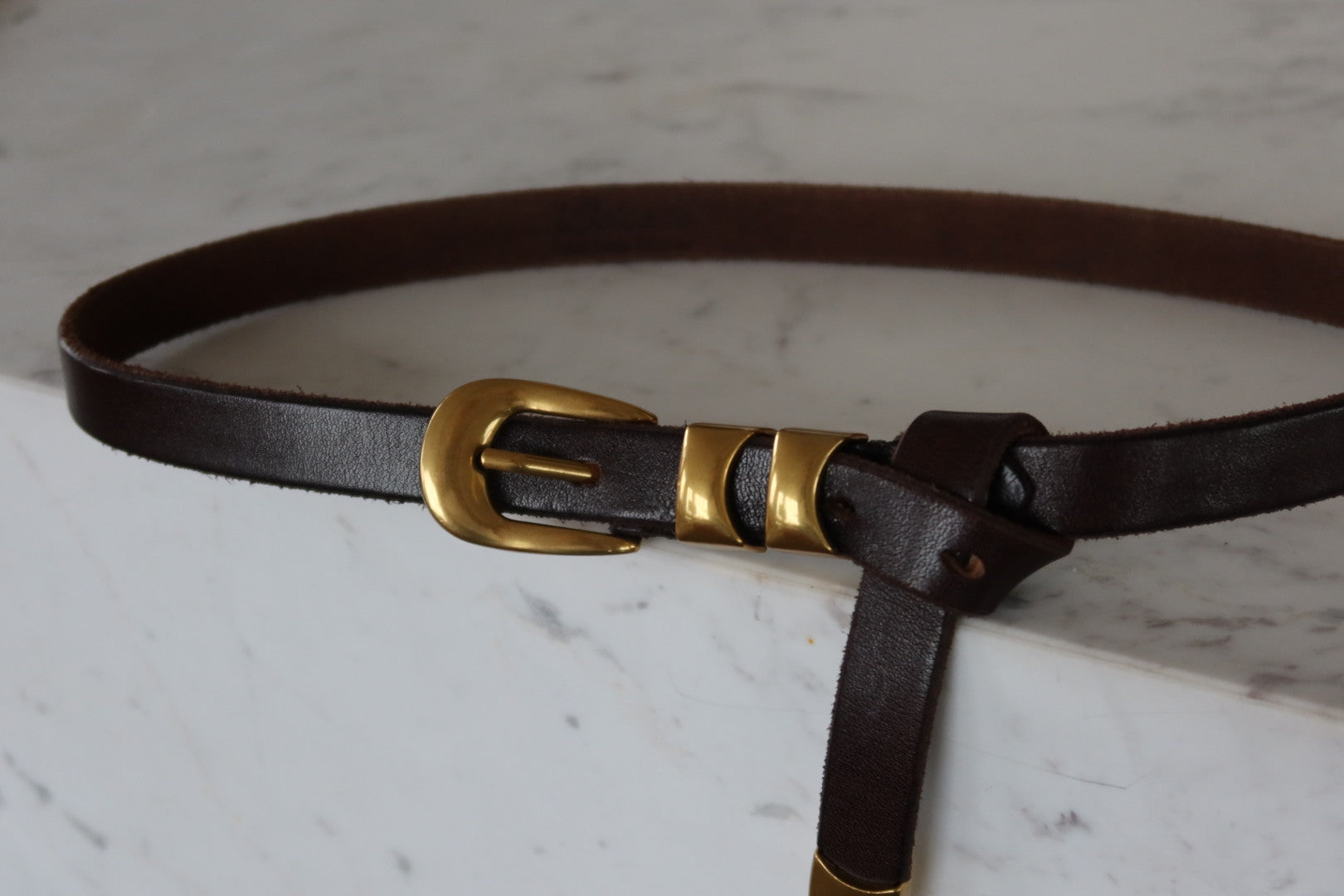 Versatile Double Loop Belt - Rich Chocolate
