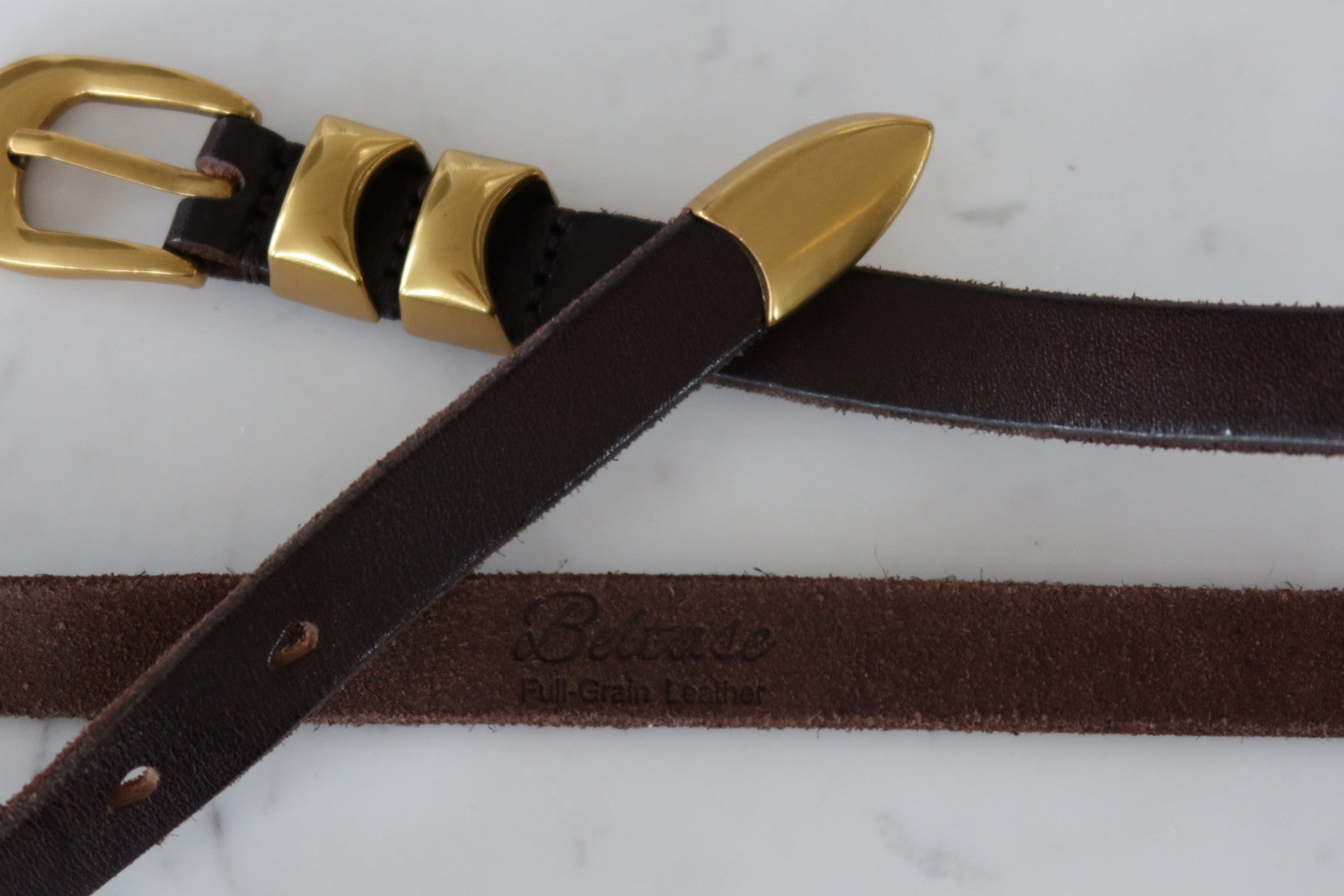 Versatile Double Loop Belt - Rich Chocolate